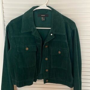 Forever 21 green corduroy jacket